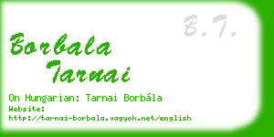 borbala tarnai business card