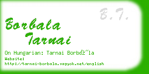 borbala tarnai business card